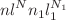 $$nl^N n_1 l_1^{N_1 }$$