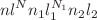 $$nl^N n_1 l_1^{N_1 } n_2 l_2$$