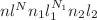 $ nl^{N}n_{1}l_{1}^{N_{1}}n_{2}l_{2}$