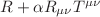 $ R+\alpha R_{\mu\nu}T^{\mu\nu}$