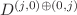 $ D^{(j,0)\oplus (0,j)}$
