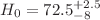 $H_{0} = 72.5^{+2.5}_{-8}$