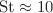 ${\rm St} \approx 10$