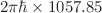$ 2\pi\hbar\times 1057.85$