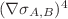 $ (\nabla \sigma_{A,B})^{4}$