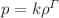 $ p=k\rho^{\Gamma}$