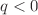 $ q < 0$