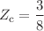 $$Z_{\mathrm{c}}=\frac{3}{8}$$