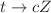 $$t \rightarrow c Z$$