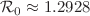 $$\mathcal {R}_{0}\approx 1.2928$$