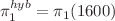 $$\pi _{1}^{hyb}=\pi _{1}(1600)$$