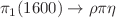 $$\pi _{1}(1600)\rightarrow \rho \pi \eta $$