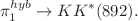 $$\pi _{1}^{hyb}\rightarrow KK^{*}(892).$$