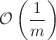 $${{\mathcal {O}}}\left( \frac{1}{m}\right) $$