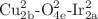 $${\text{Cu}}_{{{\text{2b}}}}^{{2}} {\text{-O}}_{{{\text{4e}}}}^{{2}} {\text{-Ir}}_{{{\text{2a}}}}^{{2}}$$