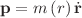 $$\mathbf {p} =m\left( r\right) \dot{\mathbf {r}}$$