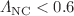 $$\Lambda _{\mathrm{NC}}<0.6$$