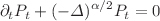 $$\partial _t P_t + (-\Delta )^{\alpha /2}P_t = 0$$