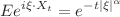 $$E e^{i\xi \cdot X_t}=e^{-t|\xi |^\alpha }$$