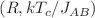 $$(R,kT_{c}/J_{AB})$$