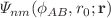 $$\varPsi _{nm}(\phi _{AB},r_0;\mathbf{r})$$
