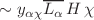 $$\sim y_{\alpha \chi }\overline{{L_{{\alpha }}}}\, H\, \chi$$