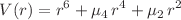 $$V(r)=r^6+\mu _4\, r^4+\mu _2\, r^2$$