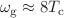 $$\omega _{\mathrm{g}}\approx 8T_{\mathrm{c}}$$