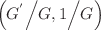 $$\left( {{{{{G^{^{\prime}} } \mathord{\left/ {\vphantom {{G^{^{\prime}} } G}} \right. \kern-\nulldelimiterspace} G},1} \mathord{\left/ {\vphantom {{{{G^{^{\prime}} } \mathord{\left/ {\vphantom {{G^{^{\prime}} } G}} \right. \kern-\nulldelimiterspace} G},1} G}} \right. \kern-\nulldelimiterspace} G}} \right)$$