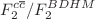 $$F_{2}^{c\overline{c}}/F_{2}^{BDHM}$$