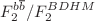 $$F_{2}^{b\overline{b}}/F_{2}^{BDHM}$$