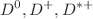$${D}^{0},{D}^{+}, {D}^{*+}$$