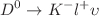$${D^0} \rightarrow {K^ - }{l^ + }\upsilon$$