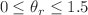$$0\le \theta _{r}\le 1.5$$