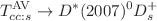 $$ T_{cc:s}^{\textrm{AV}} \rightarrow D^{*}(2007)^{0}D_{s}^{+}$$
