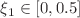 $$\xi _1 \in [0,0.5]$$