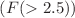 $$(F(>2.5))$$