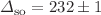 $$\varDelta _{\textrm{so}}=232\pm 1~$$
