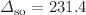 $$\varDelta _{\textrm{so}}=231.4~$$