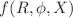 $$f(R, \phi , X)$$