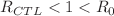 $$R_{CTL}<1<R_{0}$$