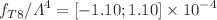 $$f_{T8}/\Lambda ^{4}=[-1.10; 1.10]\times 10^{-4}$$