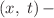 $$\left( {x,\;t} \right) -$$