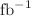 $$\text {fb}^{-1}$$