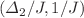 $$\left( \Delta _{2}/J, 1/J\right)$$