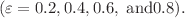 $$(\varepsilon =0.2, 0.4, 0.6,\text{ and} 0.8).$$