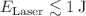 $$E_{\text {Laser}} \lesssim {1}\,{\rm J}$$