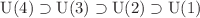 $$\rm U(4) \supset U(3)\supset U(2)\supset U(1)$$