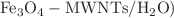 $${\text{Fe}}_{3}{\text{O}}_{4}-\text{MWNTs}/{\text{H}}_{2}\text{O})$$
