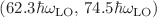 $$\left( {62.3\hbar \omega_{{{\text{LO}}}} ,\,74.5\hbar \omega_{{{\text{LO}}}} } \right)$$
